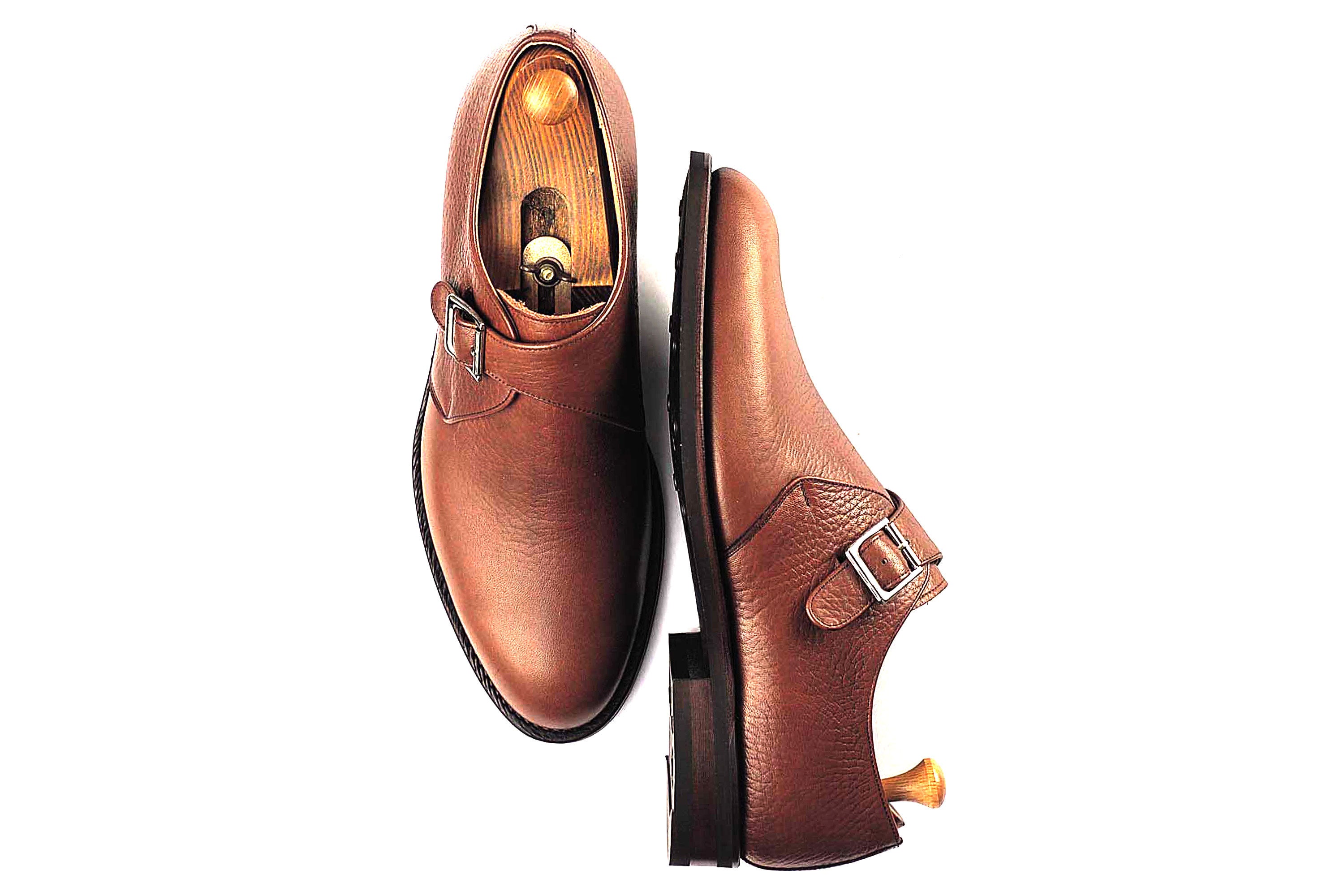 ネットでオーダー靴-プレーンモンクストラップ-宮城興業製カスタム